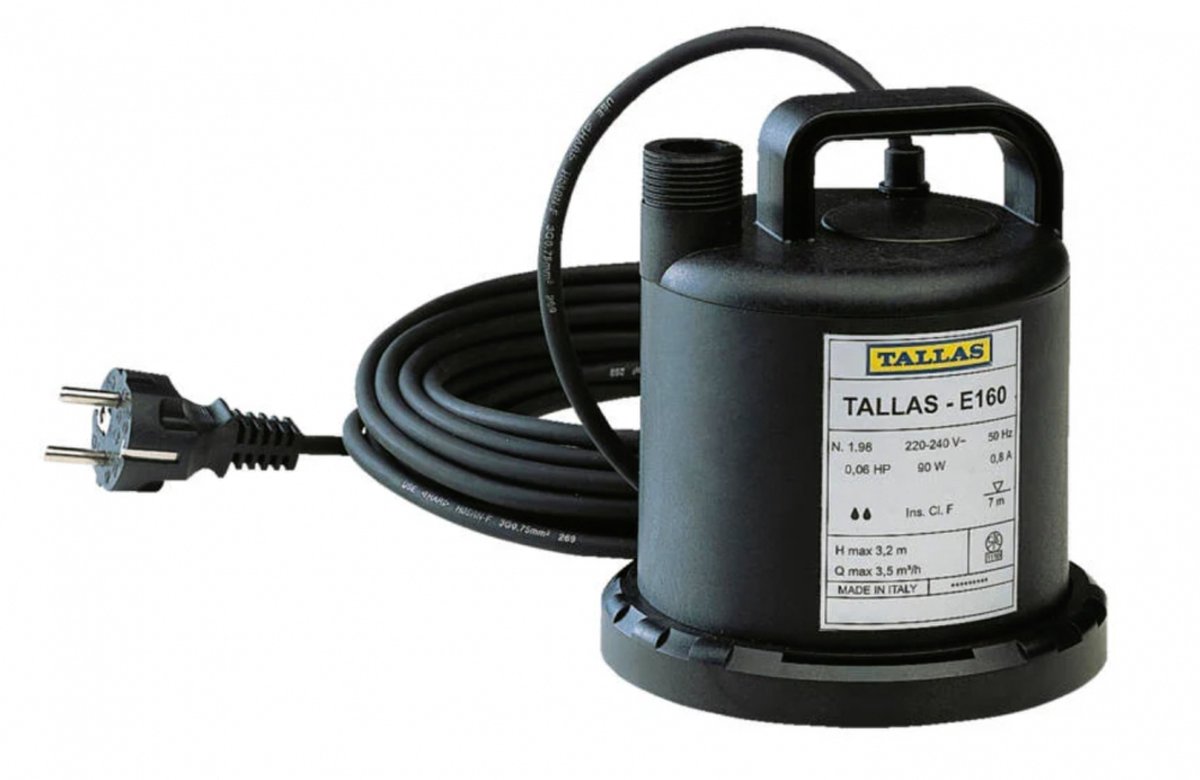 Bol.com Tallas vlakke afzuigpomp E 160 NA vlakke afzuiging tot 3 mm 90 watt zwart aanbieding