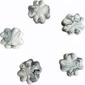 Nothing To Lose - Magneten - 5 stuks - Flower- Zwart - Wit - Marble - Moodboard - Whiteboardmagneten - Ophangmagneten - Magneten