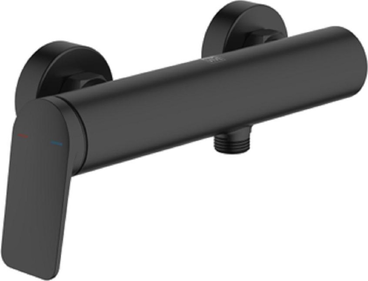 AquaVive douchekraan Irminio R 150 mm zwart