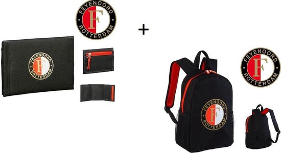 Feyenoord Set kinder rugtas rugzak 30 x 20 x 7 cm en portemonnee