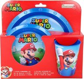 Super Mario ontbijtset 3-delig - Super Mario serviesset - Bord, kom en beker - Kinder serviesset - Lunchset