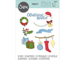 Sizzix Thinlits Snijmal Set - Christmas Decorations - 20 stuks