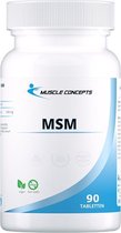 MSM - Zuivere kwaliteit- Vegan - 90 tabletten | Muscle Concepts