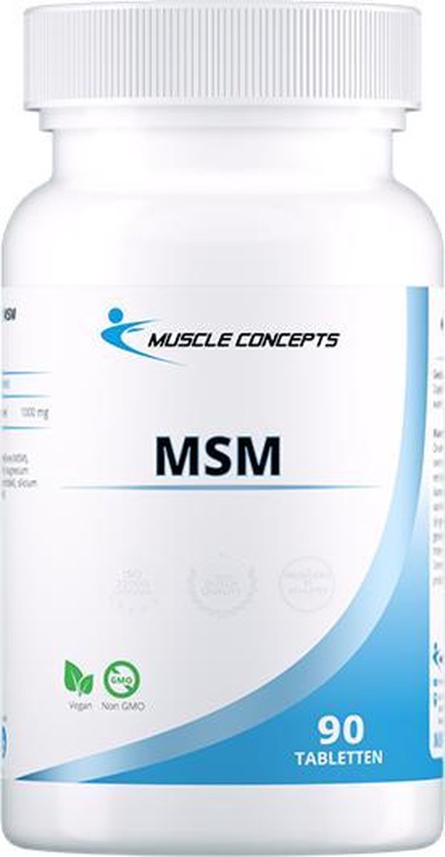 Goedkoopste MSM - Zuivere kwaliteit- Vegan - 90 tabletten | Muscle Concepts