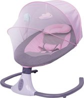 Efficiënte elektrische babyschommel met ingebouwde bluetooth + afstandsbediening Roze