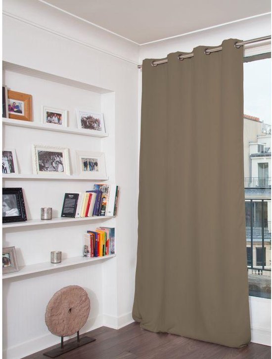 Rideau 100% Occultant Revolution Gris Beige MC637