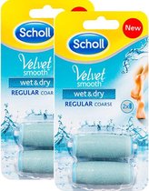Scholl Velvet Smooth Wet & Dry Navulling - 2 x 2 Stuks
