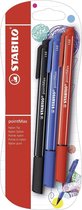 Stabilo - pointMax - M 0,8 mm - fineliner met viltpunt - 3-pack zwart rood blauw - back to school edition
