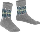 FALKE Sokken Snowy Fair Isle Boot Kinderen 10454 - Grijs 3400 light grey Kinderen - 39-42