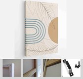 Mid Century Modern Design. A trendy set of Abstract Hand Painted Illustrations for Wall Decoration, Social Media Banner, Brochure Cover Design - Modern Art Canvas - Vertical - 1952