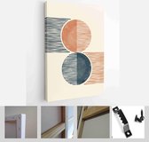 Mid Century Modern Design. A trendy set of Abstract Hand Painted Illustrations for Wall Decoration, Social Media Banner, Brochure Cover Design - Modern Art Canvas - Vertical - 1952