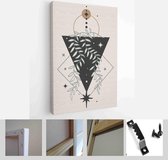 Abstract contemporary art with celestial geometry shapes. Esoteric mystical celestial botanical sacred wall art - Modern Art Canvas - Vertical - 1973169434 - 80*60 Vertical