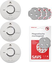 FireAngel ST-620 Rookmelder - 3 pack - 10 jaar accu - Magnetische montagesets