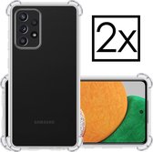 Samsung Galaxy A52s Hoesje 5G Transparant Cover Shock Proof Case Hoes - 2x