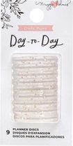Crate Paper Day-To-Day Planner Discs - Small - Gold glitter - 9 stuks