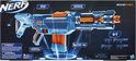 NERF Elite 2.0 Echo CS-10 in blauw met oranje accenten. Box met afbeelding van blaster en pijltjes.