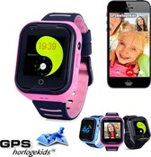 GPSHorlogeKids© – GPS horloge kind - smartwatch kinderen – kinderhorloge GPS - videobellen – SMS – waterdicht - GPS tracker kind – incl. SIM en installatie hulp – BASE Roze
