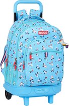 Schoolrugzak met Wielen Rollers Moos Multicolour Licht Blauw