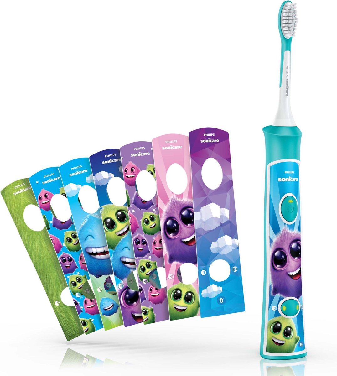 Afbeelding van Philips Sonicare for kids - Elektrische Tandenborstel voor kinderen - Blauw - incl. extra opzetborstel - HX6322/04