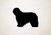 Silhouette hond - Bergamasco - XS - 23x30cm - Zwart - wanddecoratie