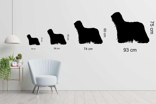 Silhouette chien - Komondor - Komondor - M - 60x74cm - Zwart - décoration murale