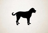 Silhouette hond - Greater Swiss Mountain Dog - Grotere Zwitserse Sennenhond - M - 60x85cm - Zwart - wanddecoratie