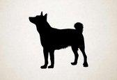 Silhouette hond - Norwegian Buhund - Noorse Buhund - S - 45x46cm - Zwart - wanddecoratie