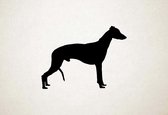 Silhouette hond - Old Croatian Sighthound - Oude Kroatische windhond - L - 75x101cm - Zwart - wanddecoratie