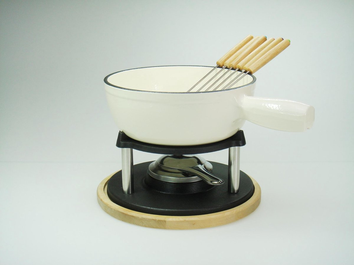 Relance - Fondue set - gietijzer - Ø 22 cm. - Kaasfondue, vleesfondue, bouillon-fondue, Chocolade fondue – foto 3