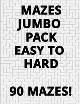 Mazes Jumbo Pack Easy To Hard - 90 Mazes