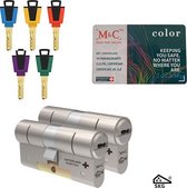 M&C color plus 2x Deurcilinder SKG*** - Zwaar beveiligd - Politie Keurmerk Veilig Wonen