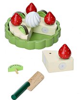 Speelgoed Kiwi Fruittaart Met Velcro - Groen - Hout