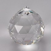 Transparent crystal glazen bal prisma. 24.5x21.5mm, Hole: 1.2mm. 2 stuks