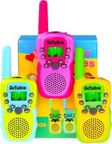 GoTalkie® Walkie Talkie Voor Kinderen - Walkie Talkie Kids - Portofoon - 3Km Bereik - 3 Stuks