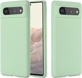 Voor Google Pixel 6 Pure Color Liquid Silicone Shockproof Full Coverage Case (Groen)