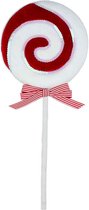 Candy - Kerstdecoratie - Rood-Wit - 20x4xh45cm - Kunststof.