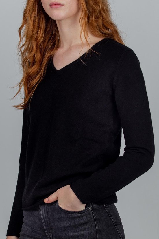 Cashmere trui v hals dames sale
