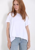 T-shirt en coton de couleur BLANC à manches courtes Taille 44