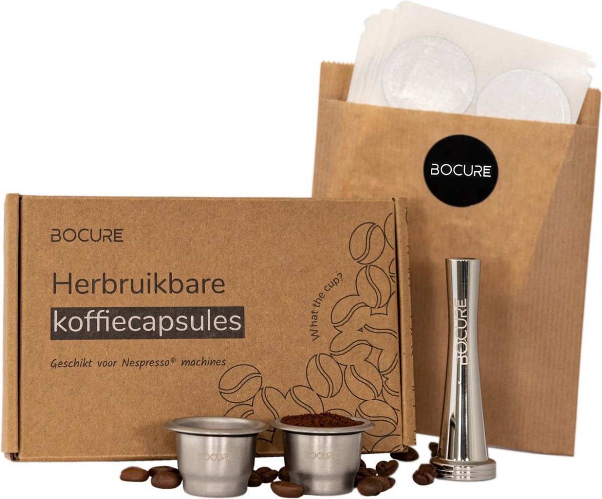RECAFIMIL Reusable Coffee Pods 3 Pack Reusable Nespresso Coffee Capsules with Tamper Stainless Steel Refillable Coffee Capsules Compatible for Nespresso Machine