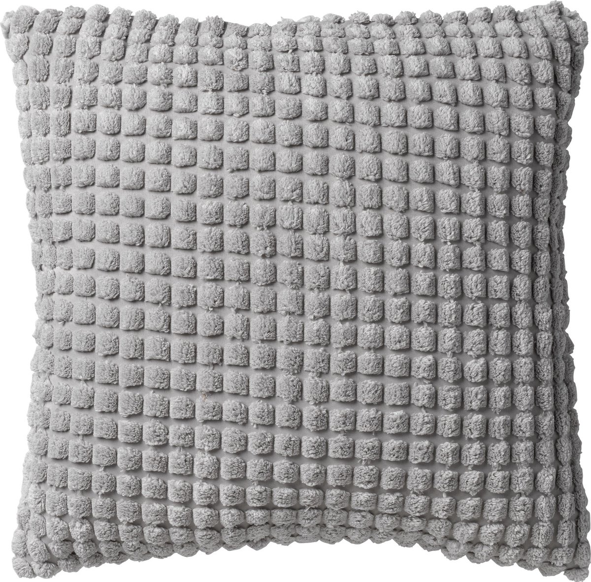 Dutch Decor ROME - kussenhoes 45x45 cm - effen kleur - 3D-structuur - Micro Chip - grijs - met rits - zonder binnenkussen Lichtgrijs