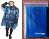 125 stuks wegwerp poncho Blauw transparant - Regen - Festival - Wandelen - Evenement