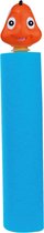 1x Lichtblauw vissen waterpistool/waterpistolen van foam 26,5 cm met bereik van 6 meter