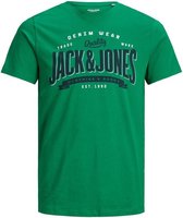 Jack & Jones T-shirt Jjelogo Tee Ss O-neck 2 Col Aw21 No 12189734 Verdant Green/slim Mannen Maat - L