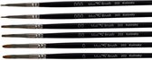 MusBrush Serie 202 - 6 delig - Plat - Kolinsky - Penselenset