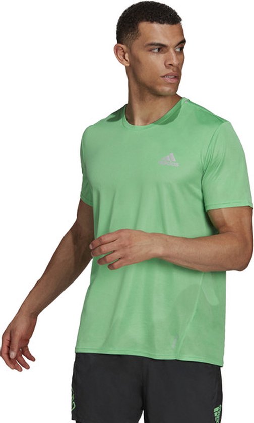 adidas Primeblue Shirt Heren - sportshirts - groen - Mannen | bol.com
