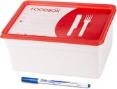 Foodbox Met Whiteboardmarker 2500ml - 2 Stuks