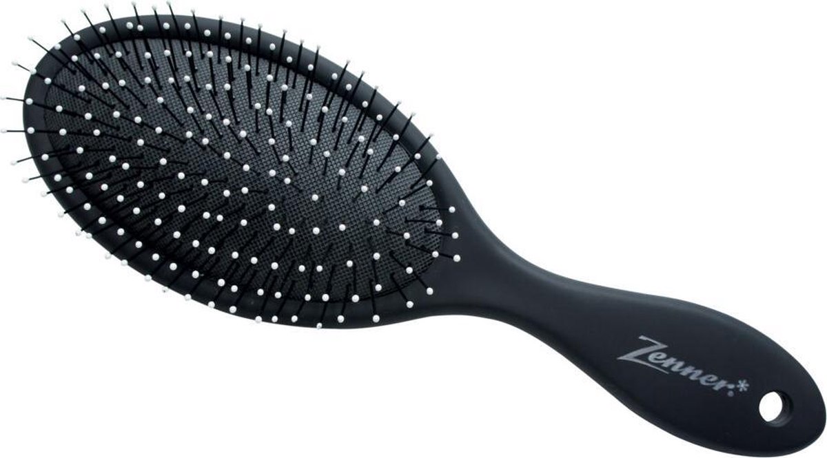 Zenner Haarborstel Anti-klit Ovaal Zwart