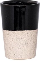 Dipped beker Barbara naturel / zwart Set van 6 stuks