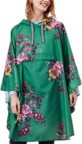 Joules regenponcho groen met bloemen-OS