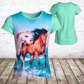 Shirt met paard J07 -s&C-98/104-t-shirts meisjes